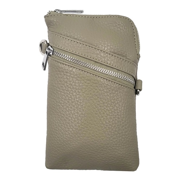 NWT “K•Carroll” Avocado “Carrie Crossbody Bag” measures 6.5"W x 3.75"H x 0.25" D - Picture 6 of 7